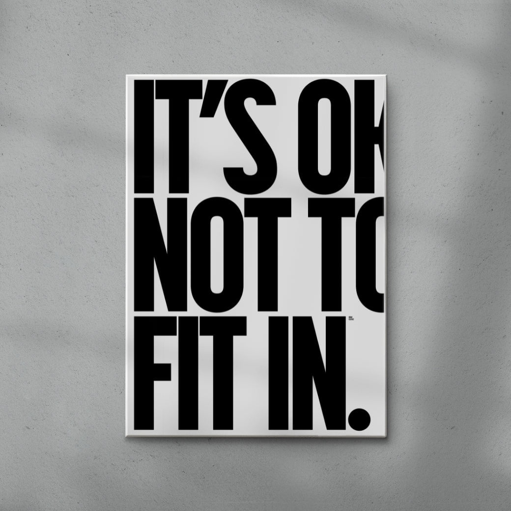 FITTING IN contemporary wall art print by Brad Mead - sold by DROOL
