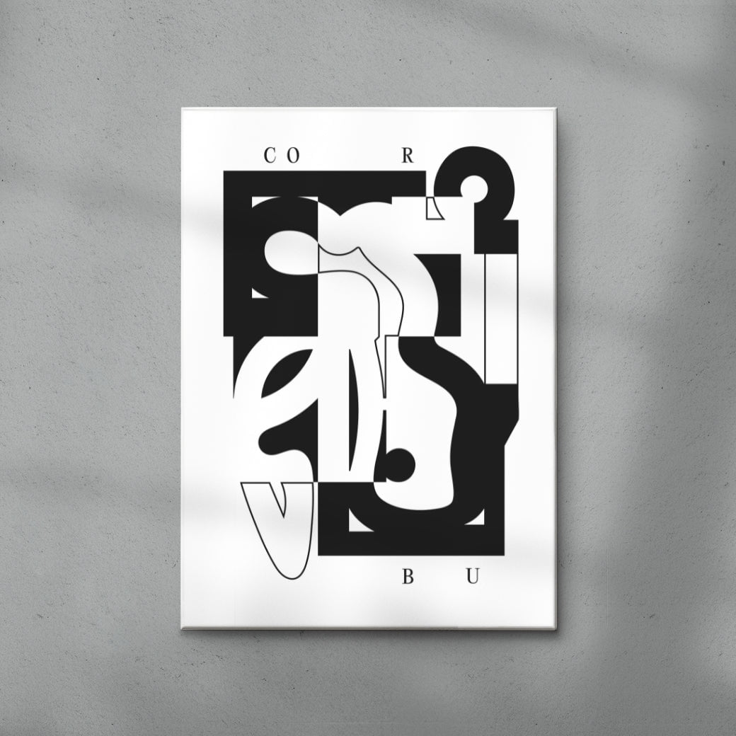 CORBU contemporary wall art print by Przemek Bizoń - sold by DROOL