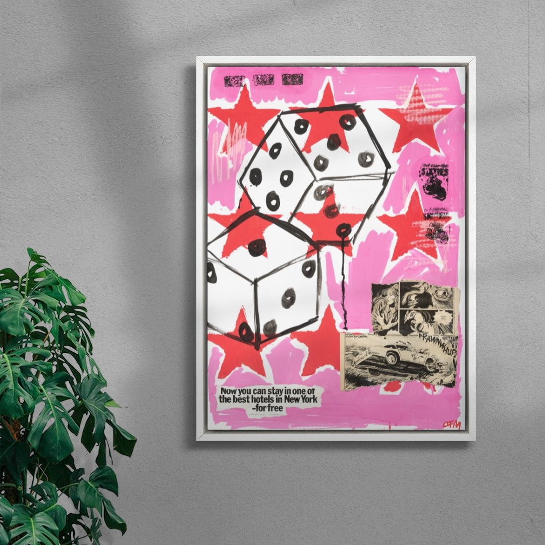 Fools Luck contemporary wall art print by Caitlin Flood-Molyneux - sold by DROOL