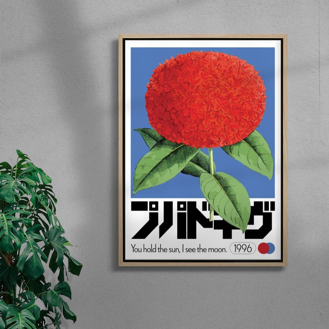 Ixora contemporary wall art print by George Kempster - sold by DROOL