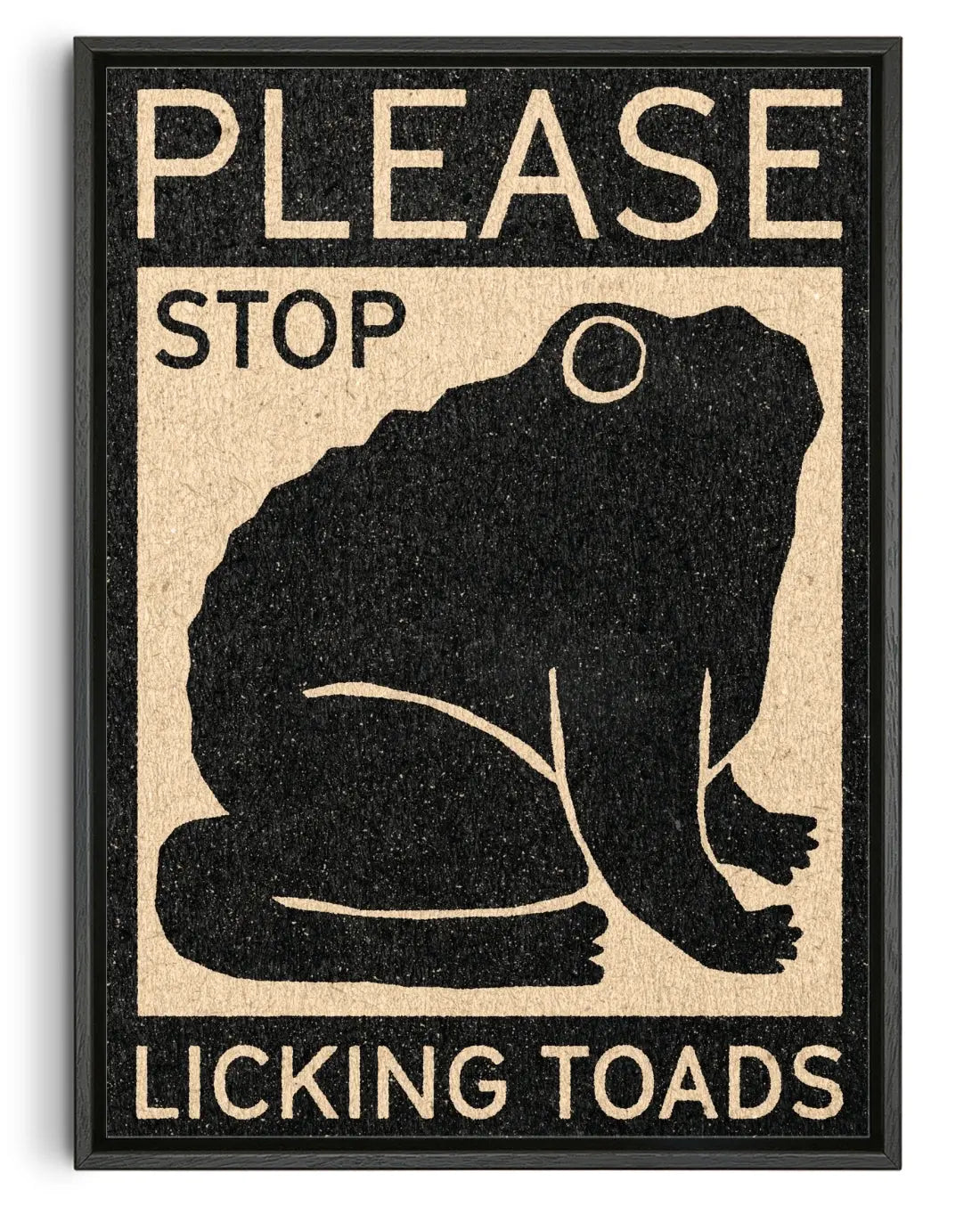 Please Stop Licking Toads contemporary canvas print by David Schmitt - sold by DROOL