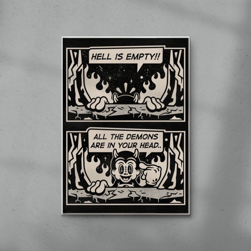 Hell Is Empty contemporary wall art print by Laserblazt - sold by DROOL