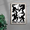 NINE TO FIVE contemporary wall art print by Konrad Grafik - sold by DROOL
