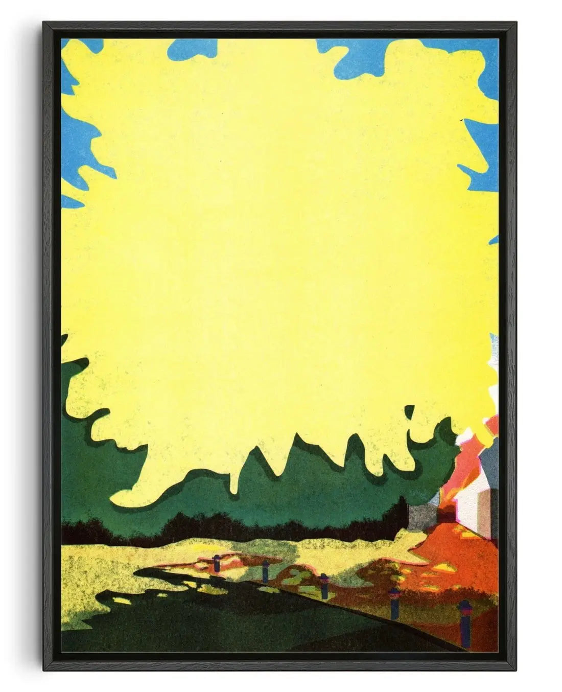 Ginkgo contemporary wall art print by Lily Kong - sold by DROOL