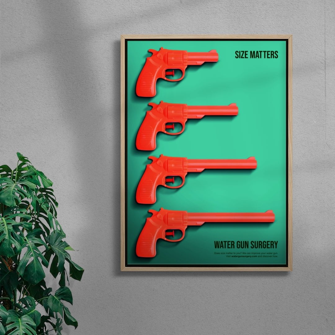 Size Matters contemporary wall art print by Mario Carpe - sold by DROOL