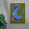Tiger Guardian contemporary wall art print by Kwonny - sold by DROOL