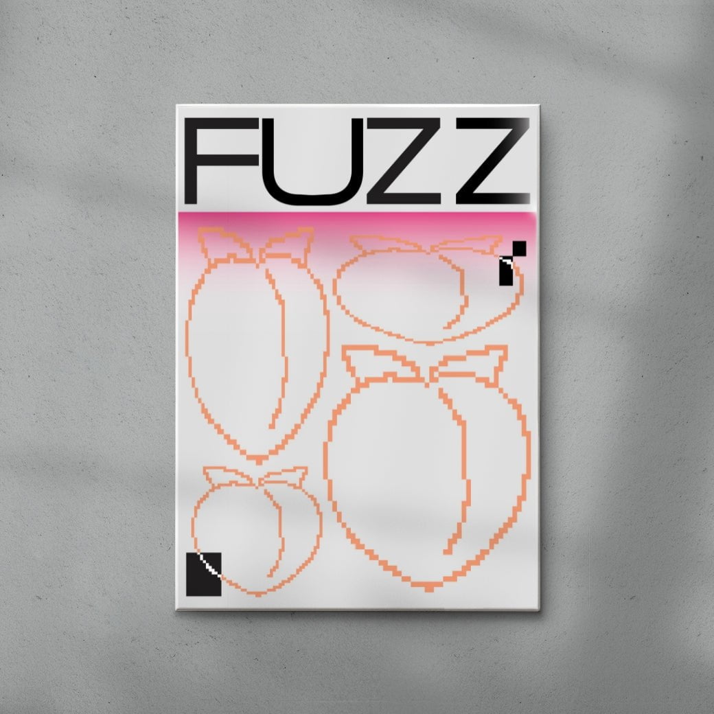 Peach Fuzz contemporary wall art print by Renee Kao - sold by DROOL