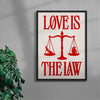 Love is the Law contemporary wall art print by Utsav Verma - sold by DROOL