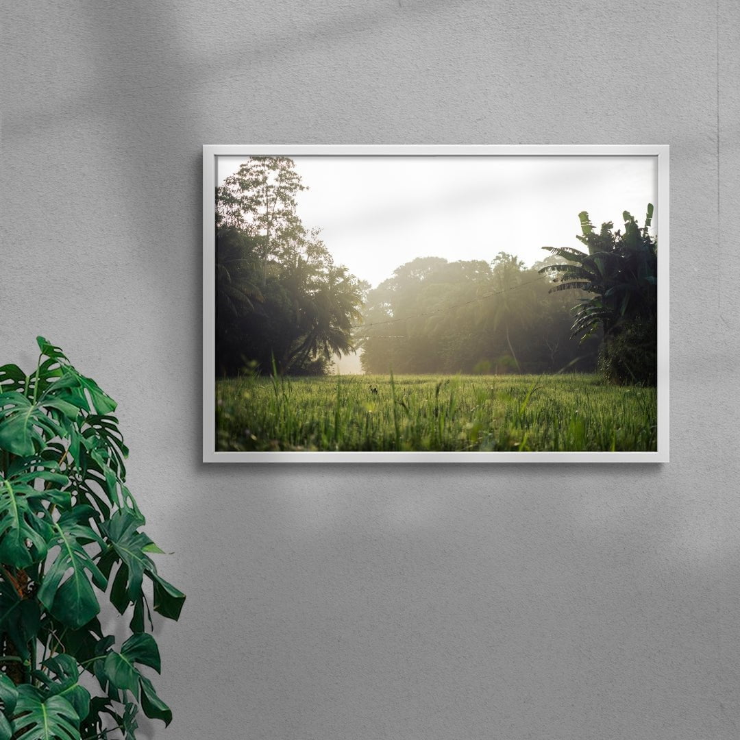 12x18" (30x45cm) Morning in countryside contemporary wall art print by la_malinde - sold by DROOL