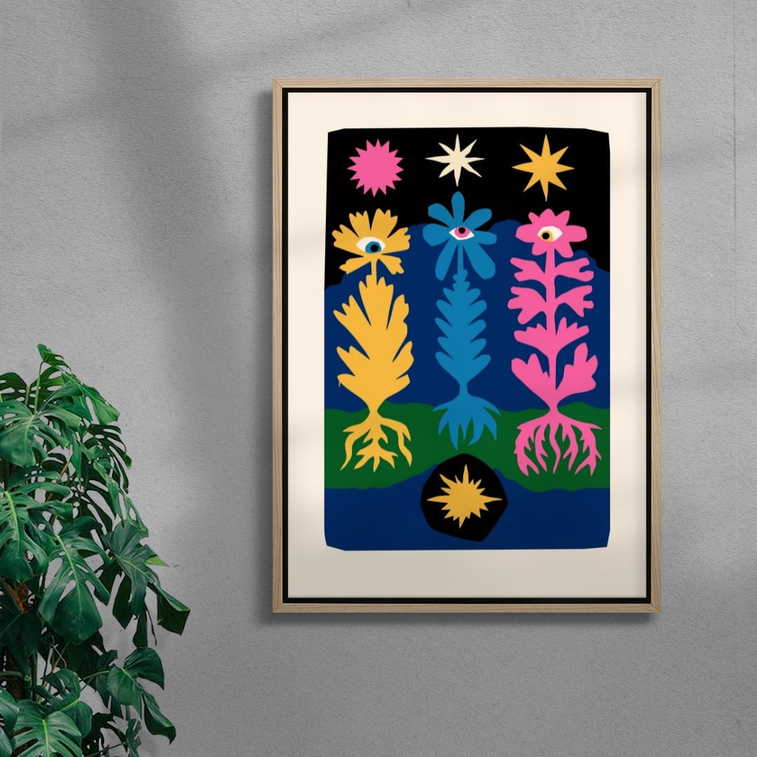 Calling in the Dark contemporary wall art print by Nick Liefhebber - sold by DROOL