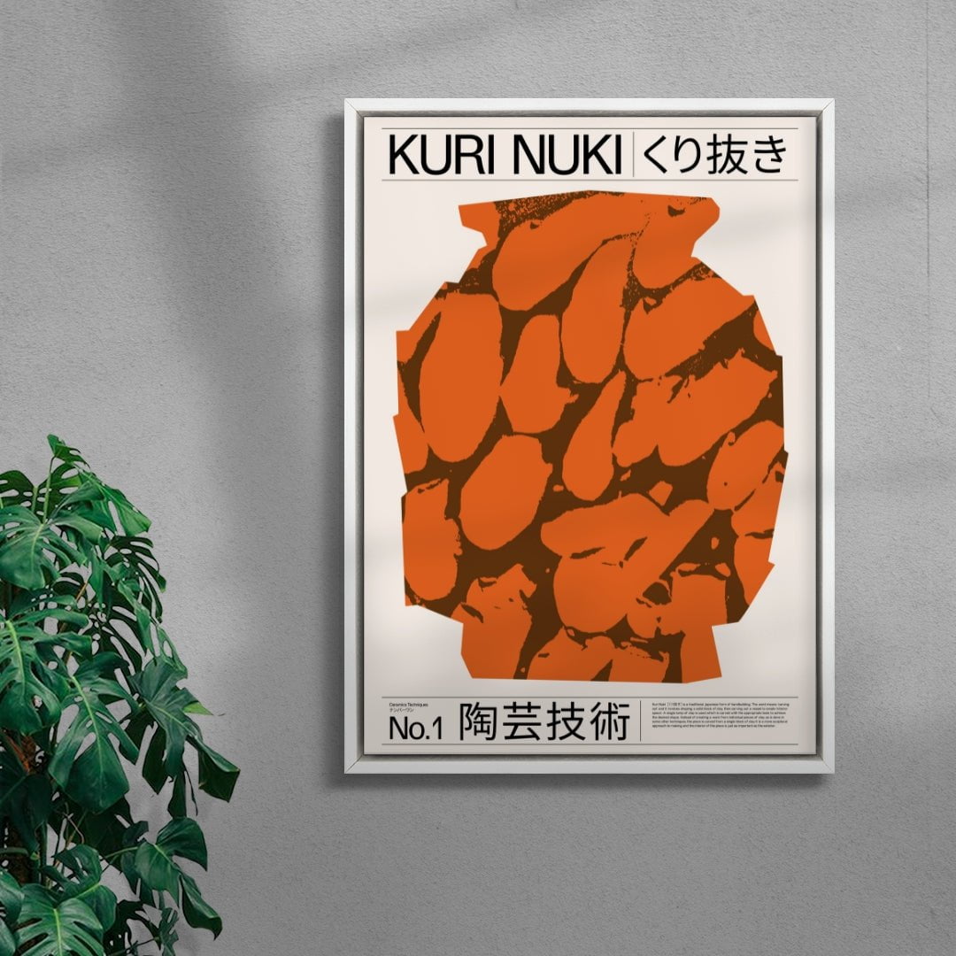 Kurinuki contemporary wall art print by John Schulisch - sold by DROOL