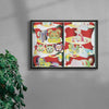 Crescent Sky Nights Display Cabinet contemporary wall art print by Firpal Jawanda - sold by DROOL