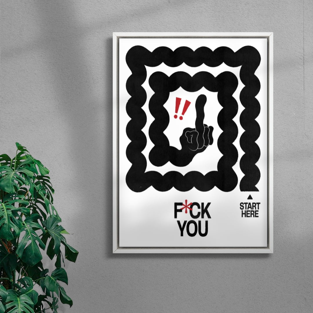 F U contemporary wall art print by Alexander Khabbazi - sold by DROOL