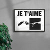 Je t’aime contemporary wall art print by Utsav Verma - sold by DROOL