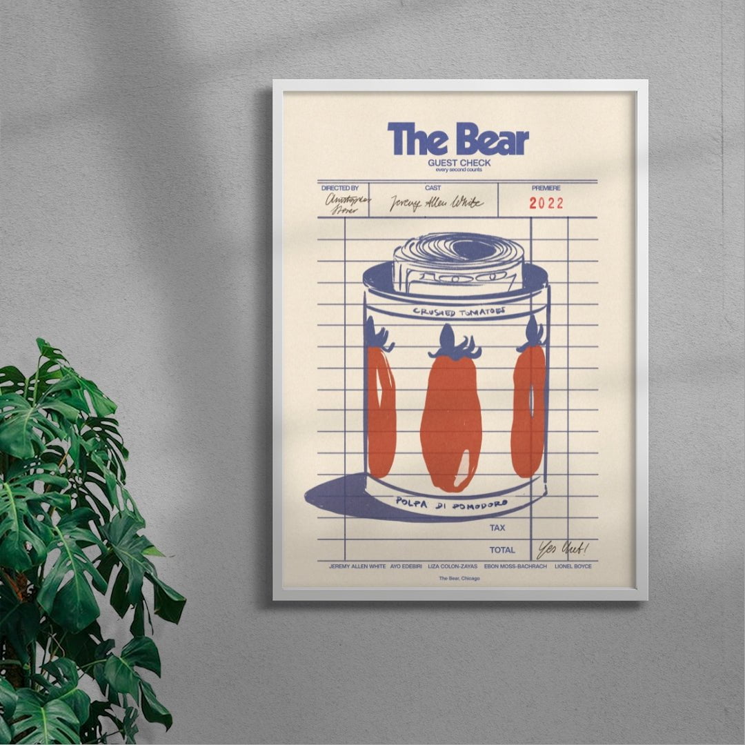 The Bear contemporary wall art print by Justyna Frąckiewicz - sold by DROOL