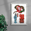 Ukiyo Marks contemporary wall art print by Othman Zougam - sold by DROOL