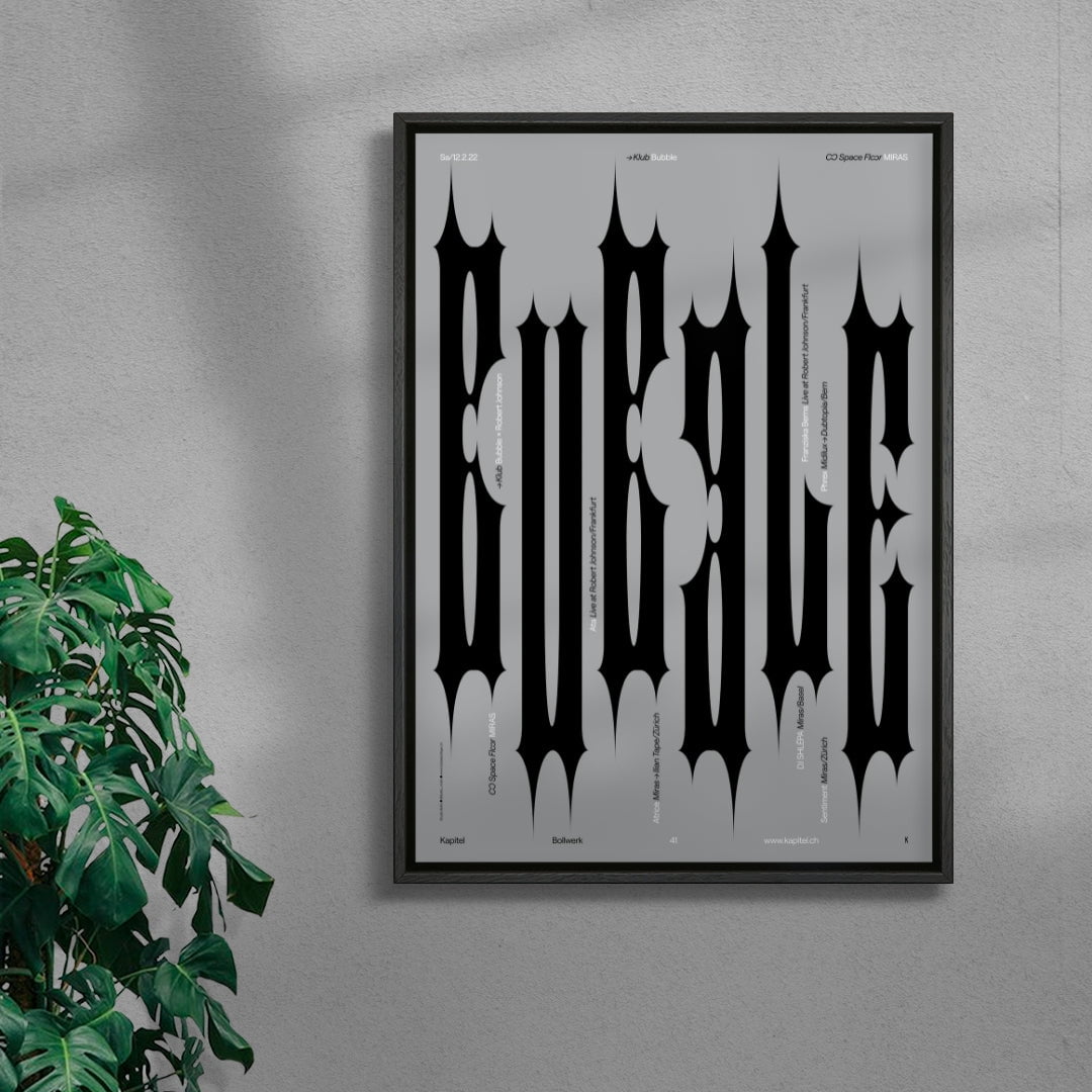 Bubble contemporary wall art print by Bollo - sold by DROOL
