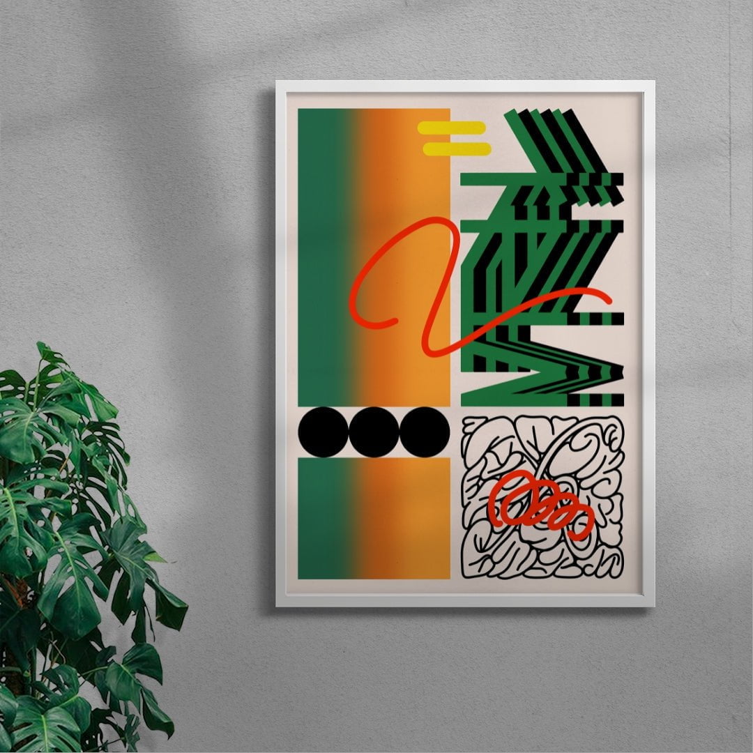 Clean contemporary wall art print by Tristan Huschke - sold by DROOL