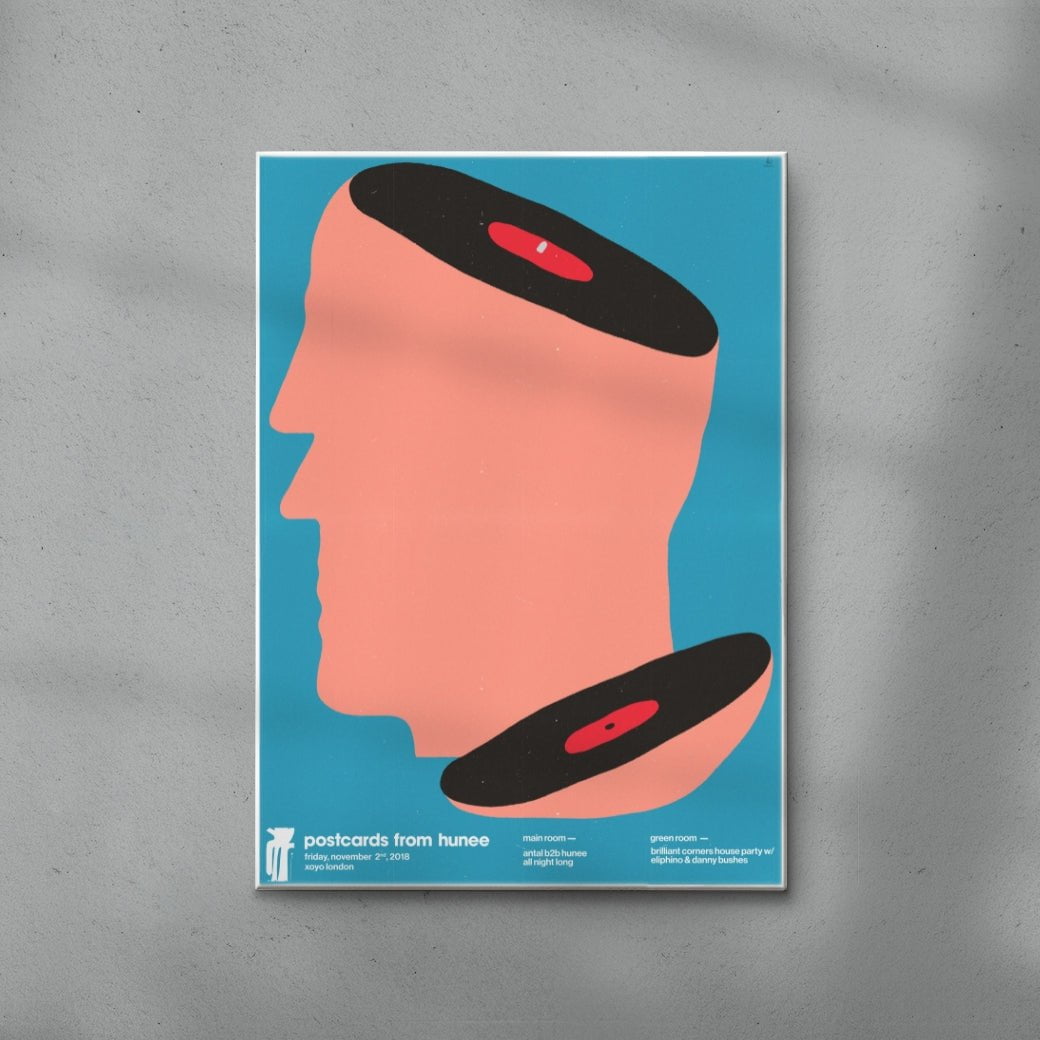 WaxHeads contemporary wall art print by Floating Bstrd - sold by DROOL