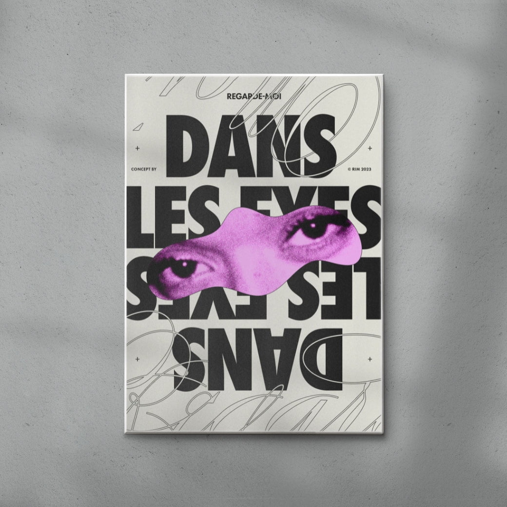 Dans les Eyes contemporary wall art print by RIM Atelier - sold by DROOL
