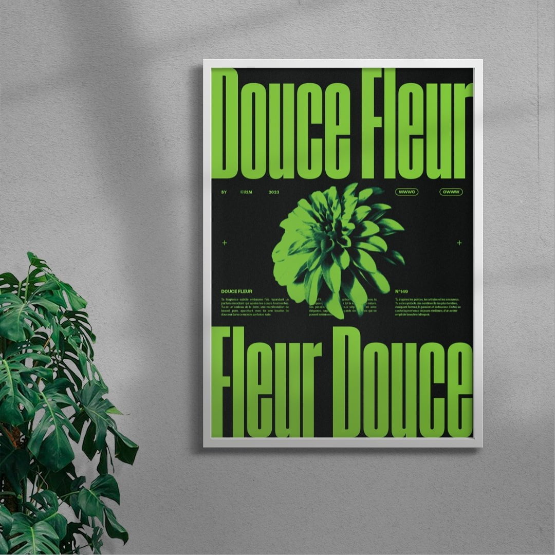 Douce Fleur contemporary wall art print by RIM Atelier - sold by DROOL