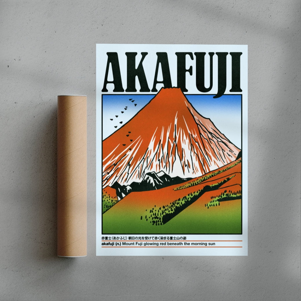 Akafuji contemporary wall art print by Othman Zougam - sold by DROOL