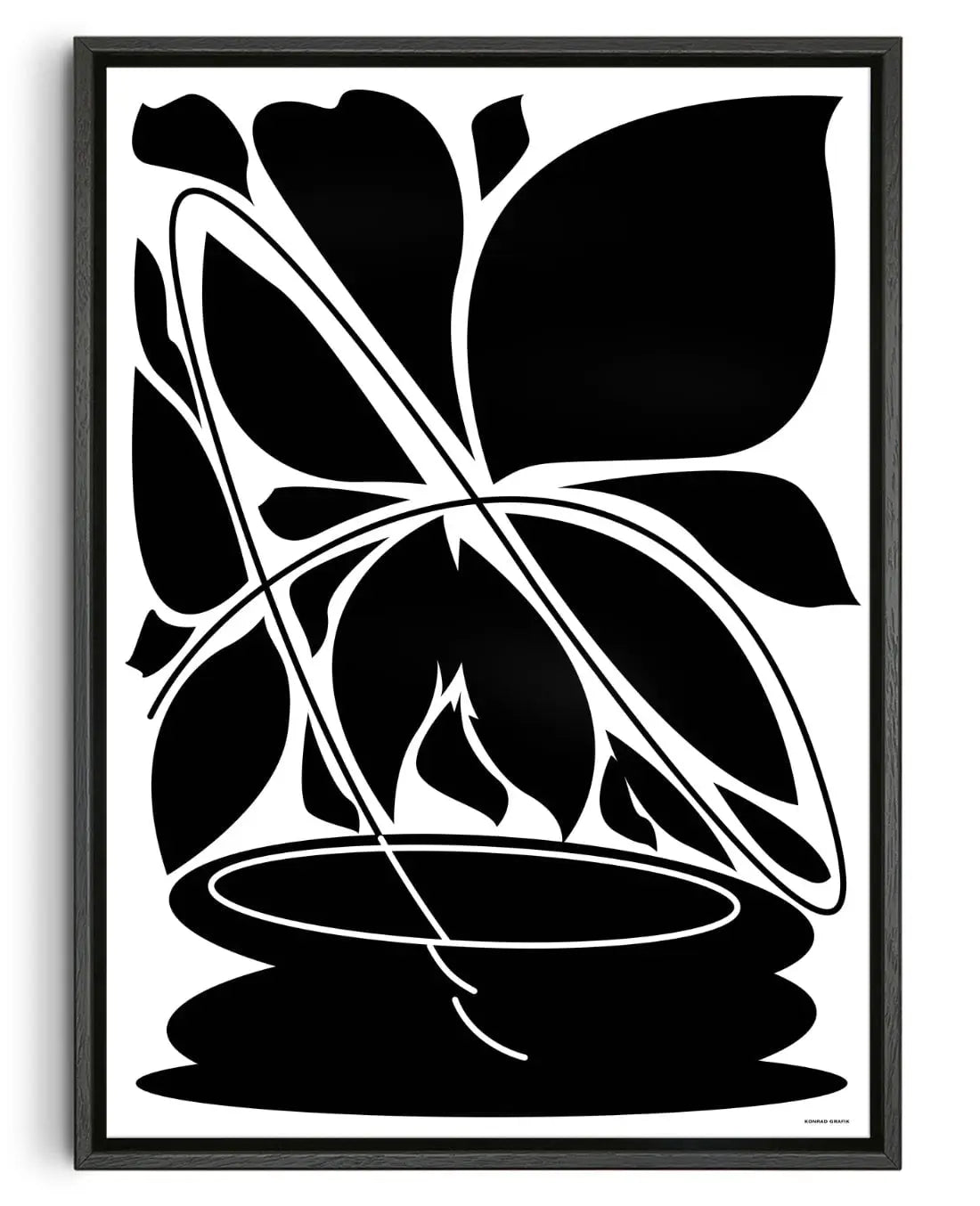 Potted plant 02 contemporary wall art print by Konrad Grafik - sold by DROOL