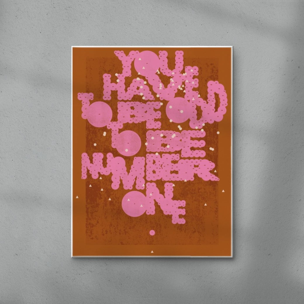 Number One contemporary wall art print by Pavel Ripley - sold by DROOL