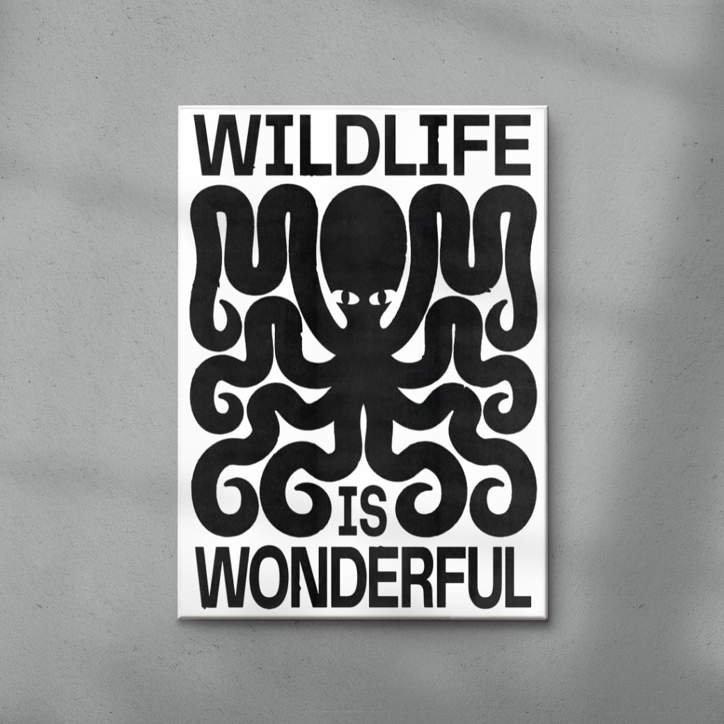 Wildlife contemporary wall art print by Alexander Khabbazi - sold by DROOL