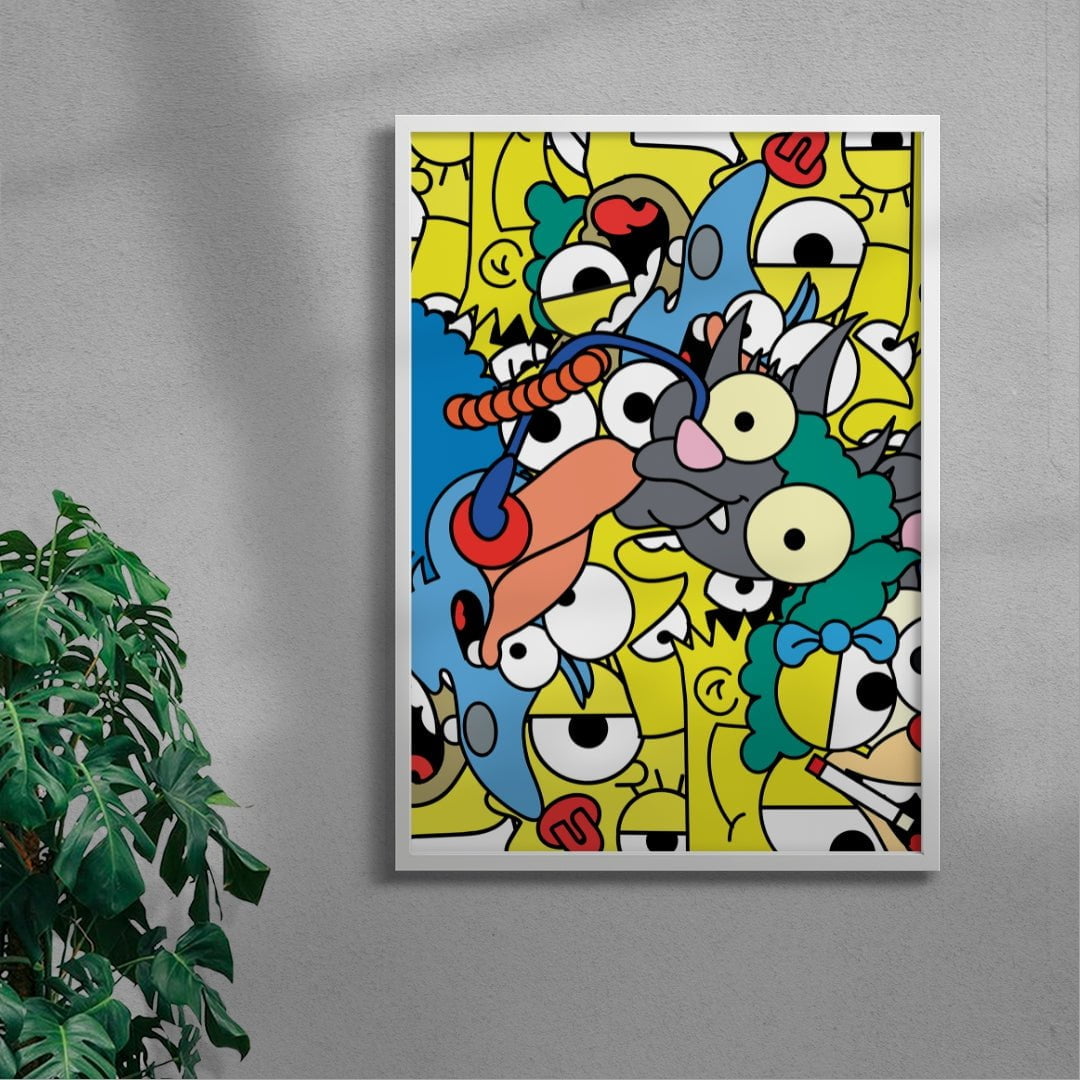 Simpson Megamixed contemporary wall art print by Ignorance1 - sold by DROOL