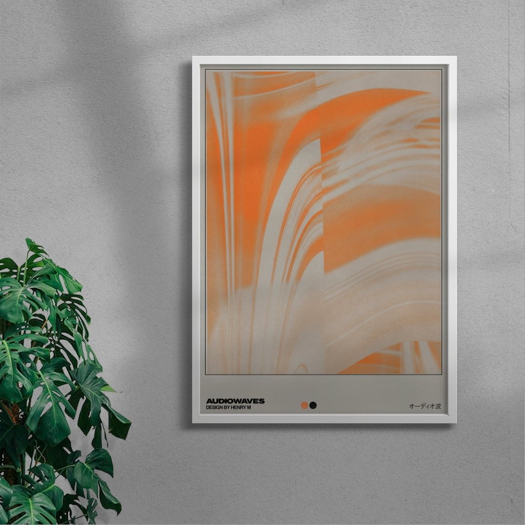 Audiowaves contemporary wall art print by Henry M. - sold by DROOL