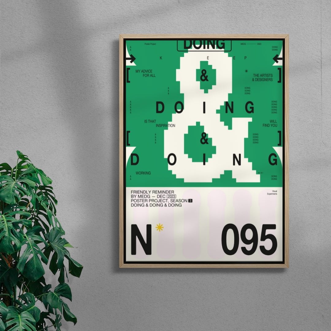 Doing contemporary wall art print by MEDG - sold by DROOL