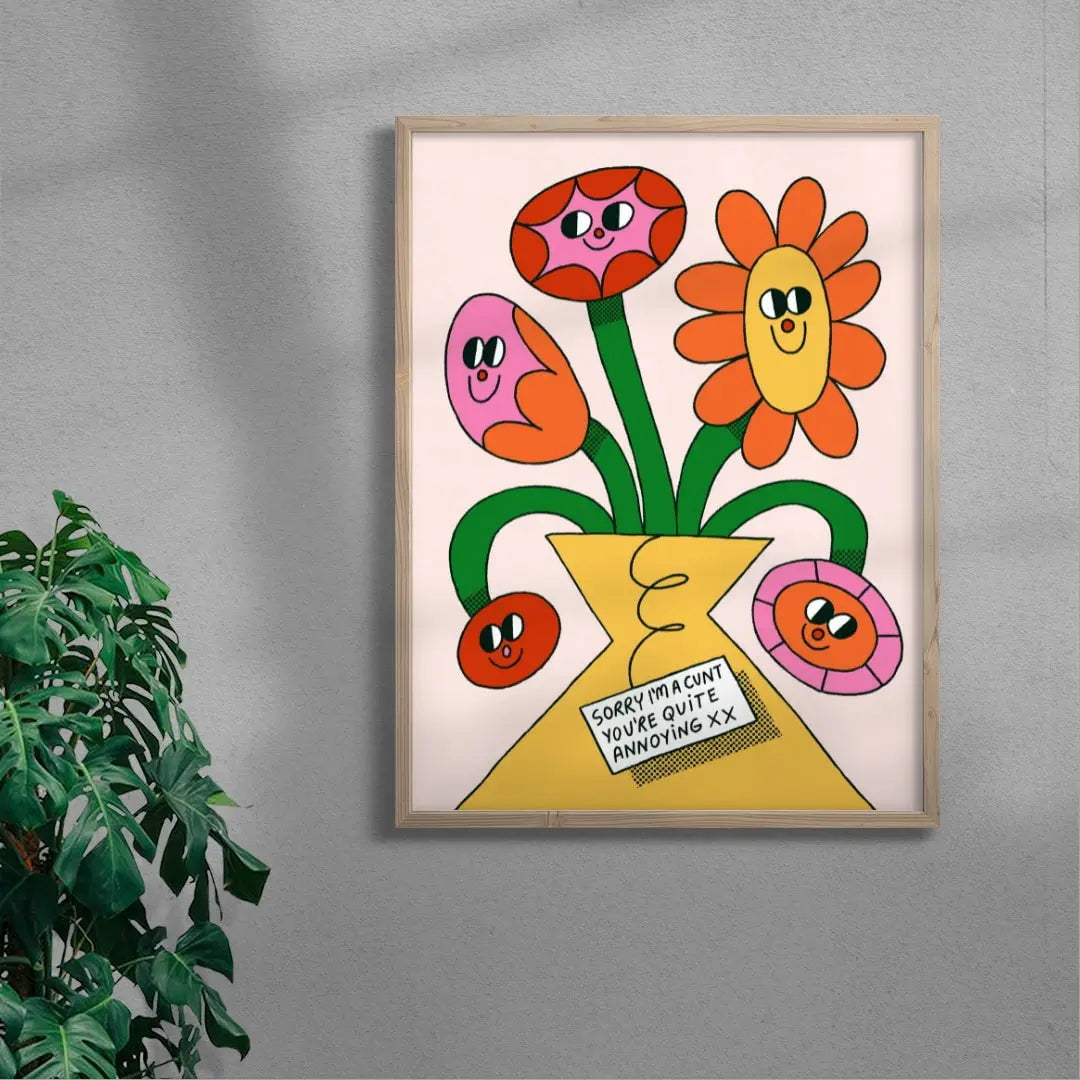 Flowers contemporary wall art print by Bianca Beneduci Assad - sold by DROOL