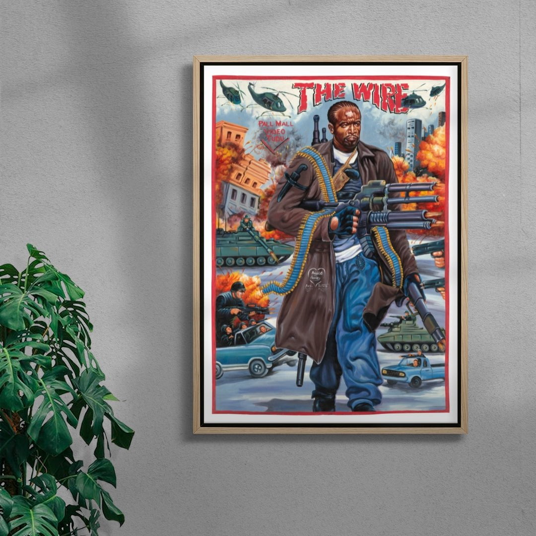 The Wire contemporary wall art print by Deadly Prey - sold by DROOL