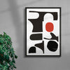 Red Sun Print contemporary wall art print by Rikki Hewitt - sold by DROOL