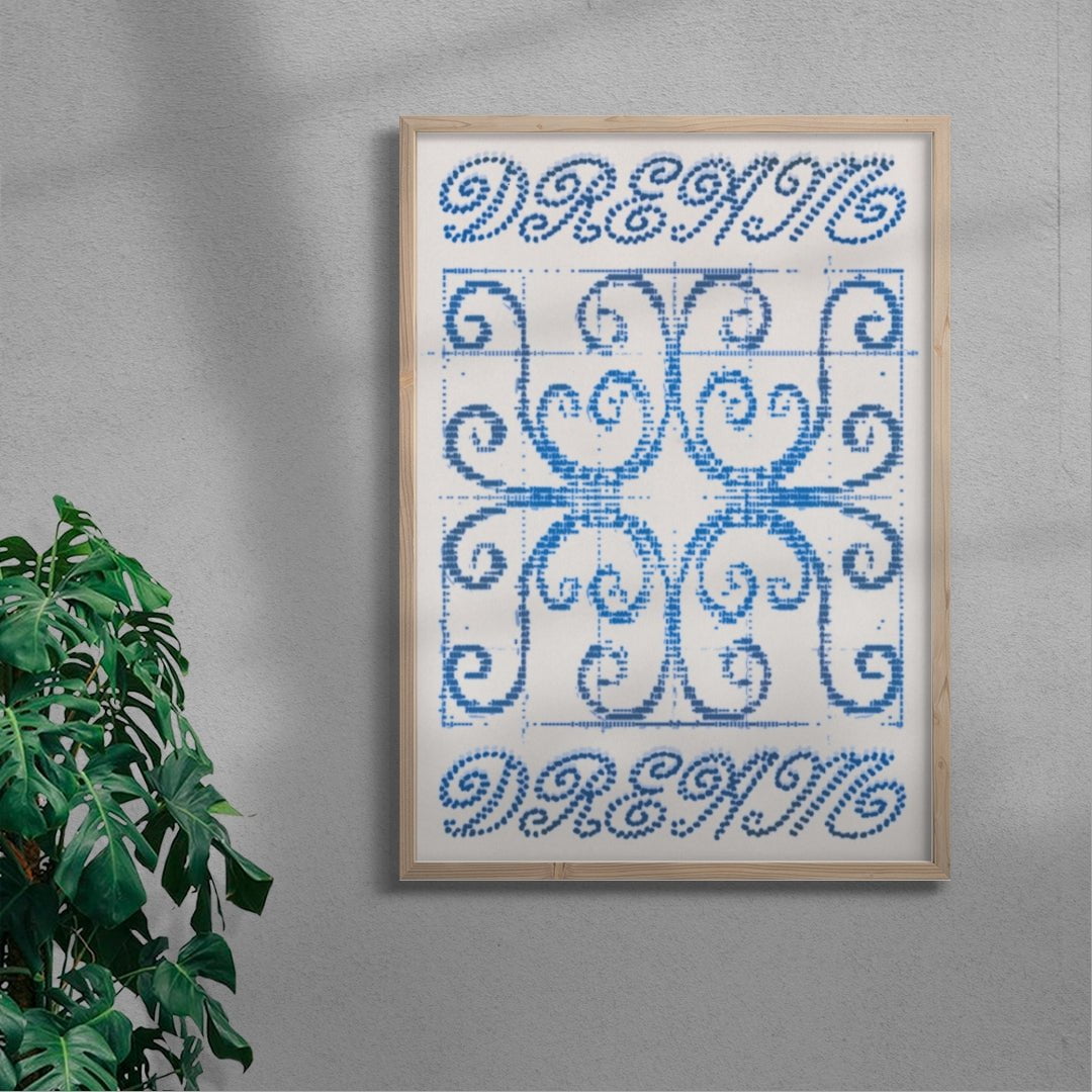 Blue Dreams contemporary wall art print by KBAR studio - sold by DROOL