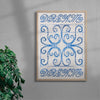 Blue Dreams contemporary wall art print by KBAR studio - sold by DROOL