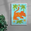 Le Tigre contemporary wall art print by Kwonny - sold by DROOL