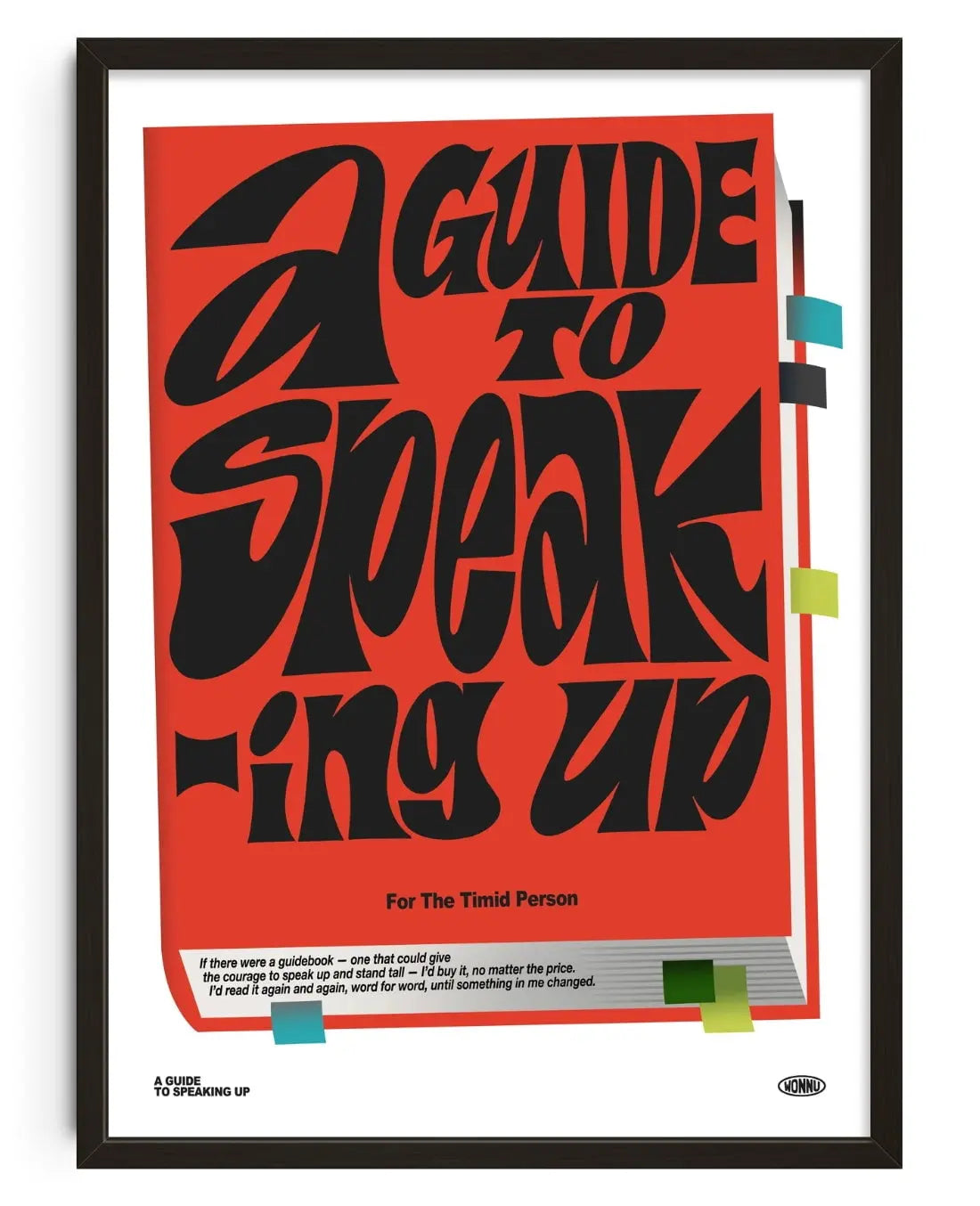 A Guide to speaking up contemporary wall art print by Wonnu - sold by DROOL