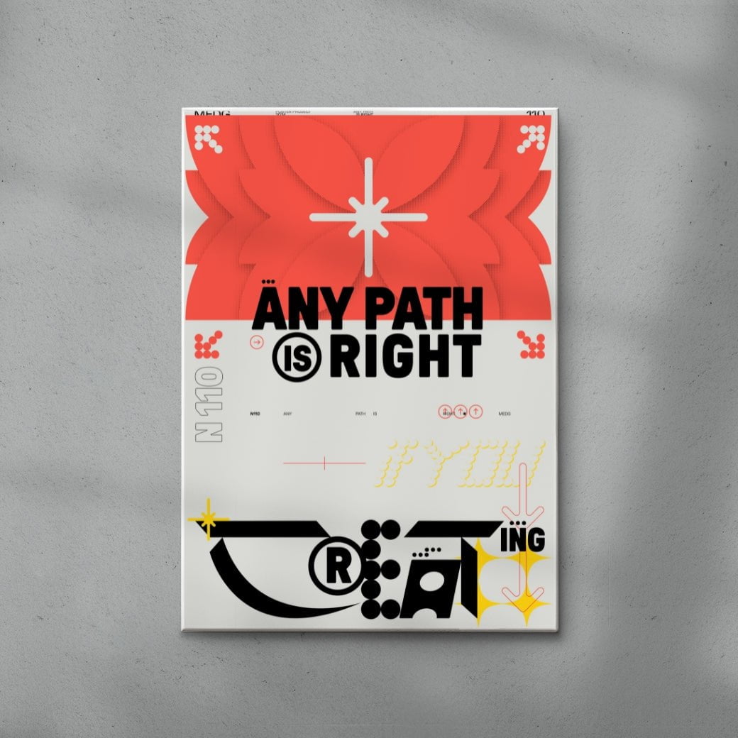 Any Path Is Right contemporary wall art print by MEDG - sold by DROOL