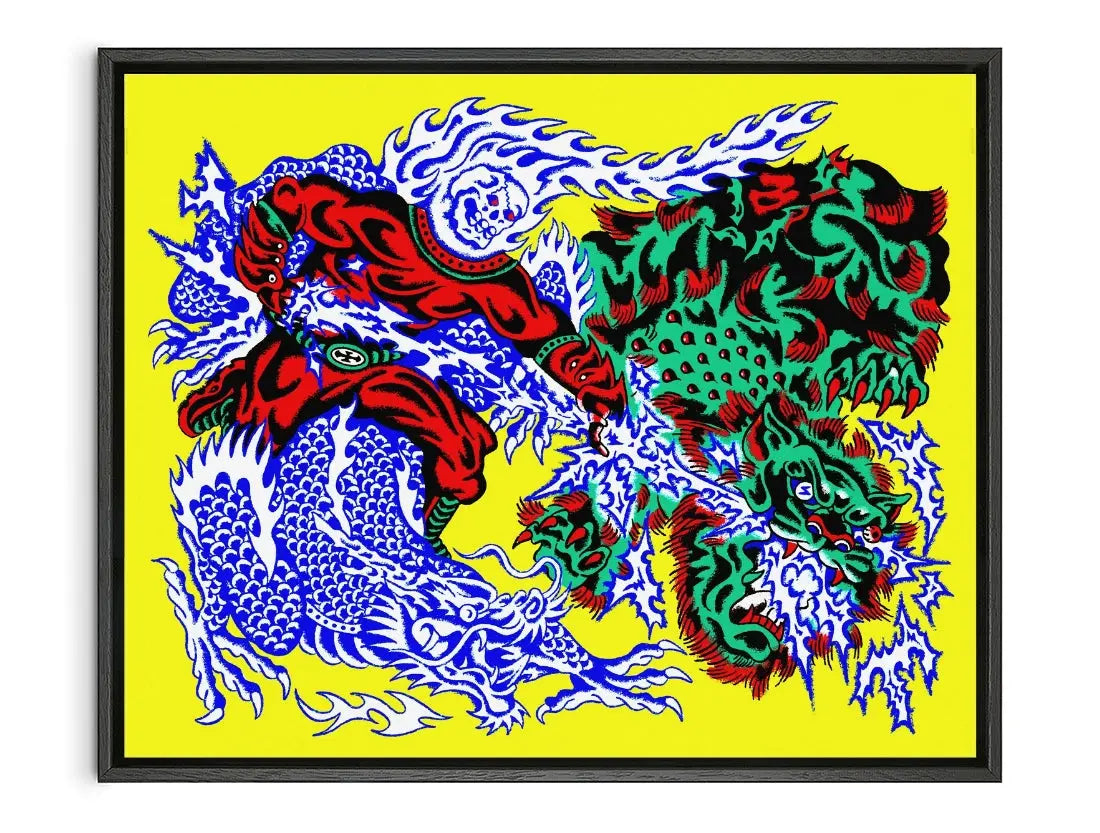 決鬥 The Duel contemporary canvas print by Lanceleee - sold by DROOL