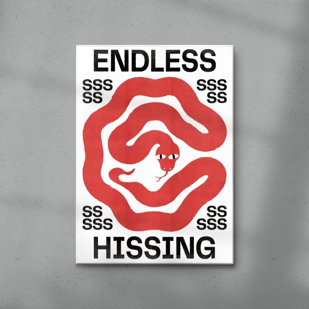 Endless Hissing contemporary wall art print by Alexander Khabbazi - sold by DROOL