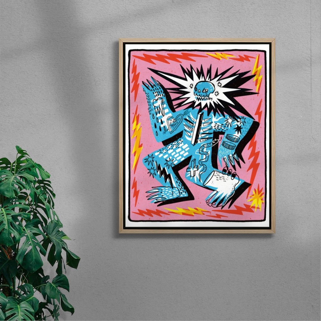 Migraines contemporary wall art print by Kwonny - sold by DROOL