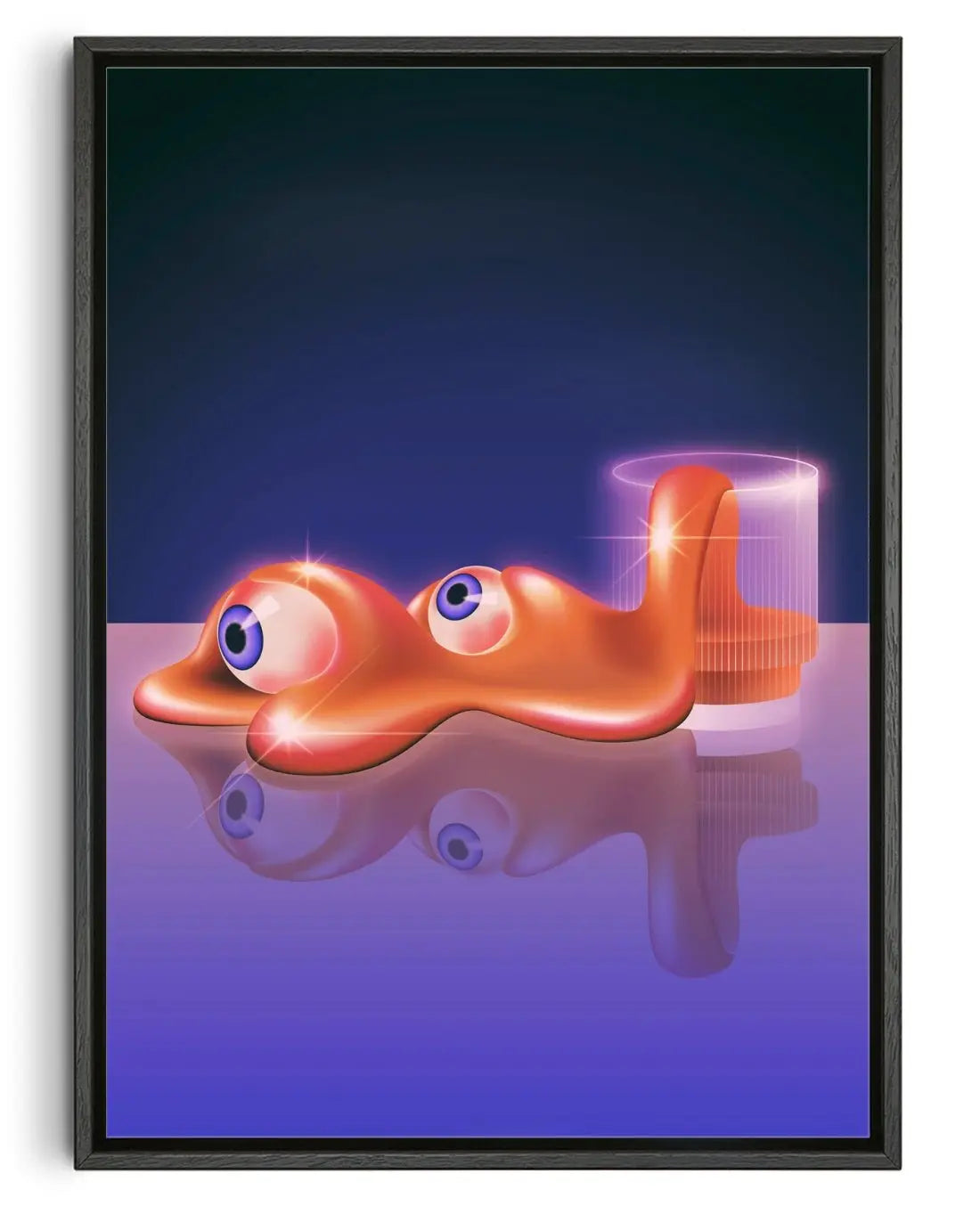 Eyes and Elusive Whisky contemporary wall art print by Paulina Almira - sold by DROOL