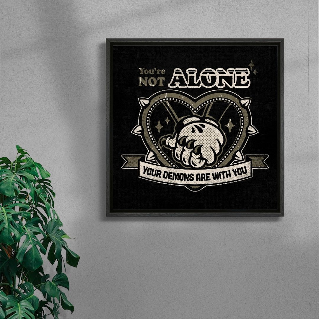 You're Not Alone contemporary wall art print by Laserblazt - sold by DROOL