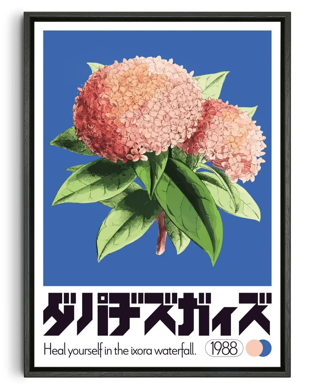 Ixora Waterfall contemporary wall art print by George Kempster - sold by DROOL