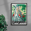 Evergreen contemporary wall art print by George Kempster - sold by DROOL