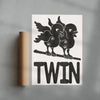 Twins contemporary wall art print by Alexander Khabbazi - sold by DROOL