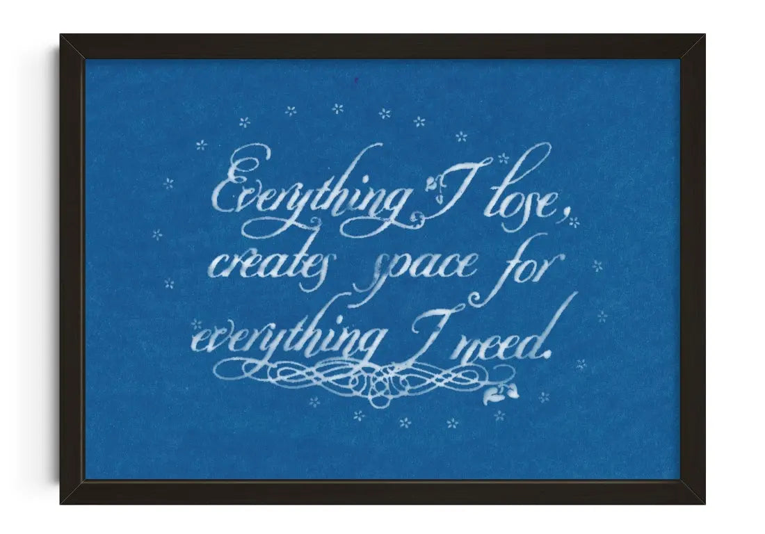 Everything I Lose Creates Space For Everything I Need contemporary art print by Jordan Schiffer - sold by DROOL