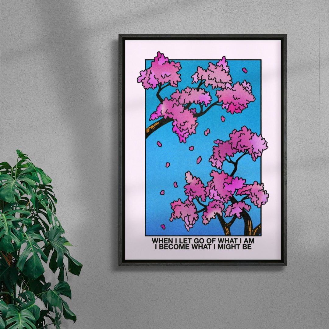 When I Let Go of What I Am contemporary wall art print by Othman Zougam - sold by DROOL